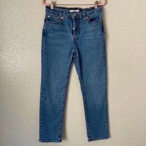 Levis Jeans Womens Size 28 Blue Wedgie Straight Leg Denim High Rise Button Fly